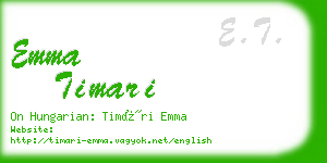 emma timari business card
